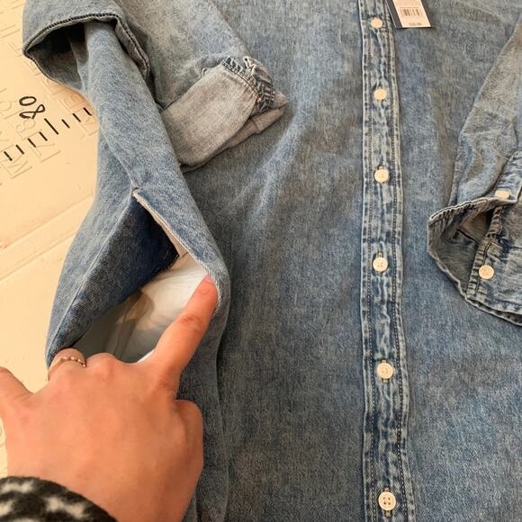 Women's Denim Long Sleeve Mini Shirtdress Size X-Large NWT- Universal Thread - Picture 13 of 13